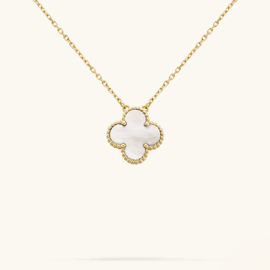 CLOVER | White/Gold Necklace