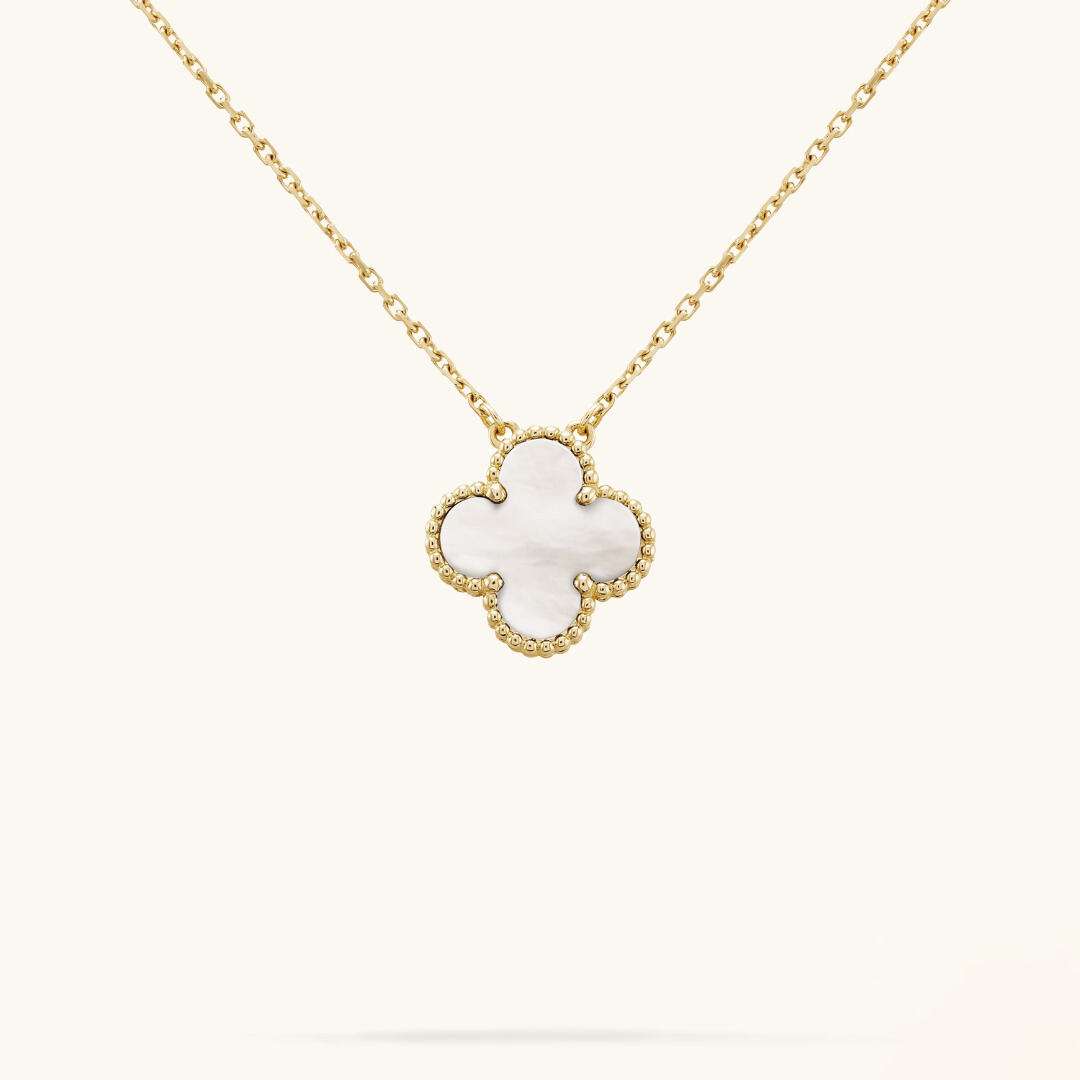 CLOVER | White/Gold Necklace