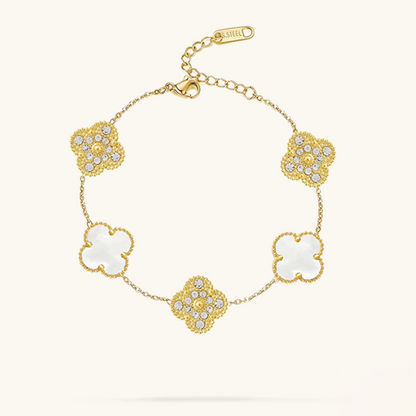 CLOVER | White/Gold Bracelet Prestige