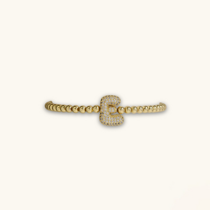 Bubble Initial Diamond Bracelet