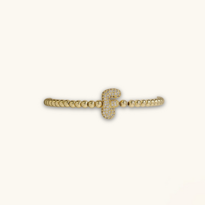 Bubble Initial Diamond Bracelet