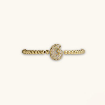 Bubble Initial Diamond Bracelet