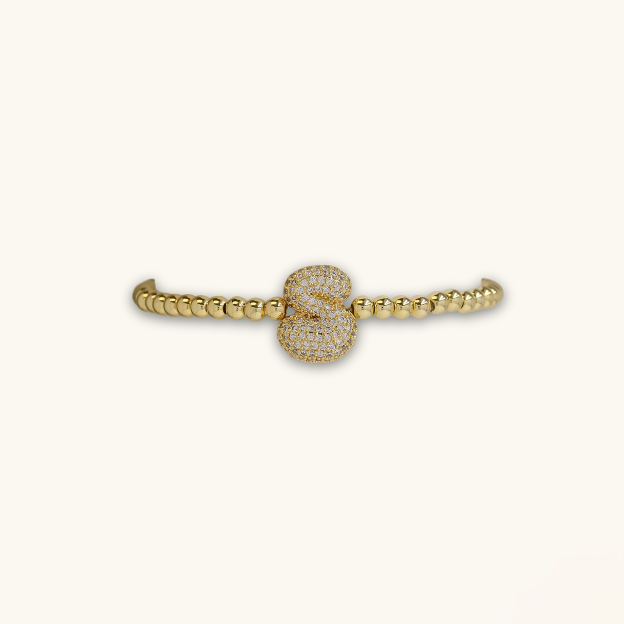 Bubble Initial Diamond Bracelet