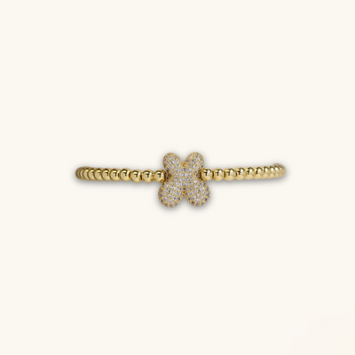 Bubble Initial Diamond Bracelet