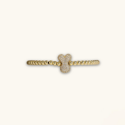 Bubble Initial Diamond Bracelet